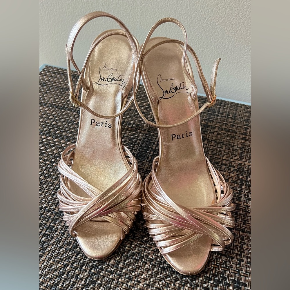 Christian Louboutin Gold Sandals